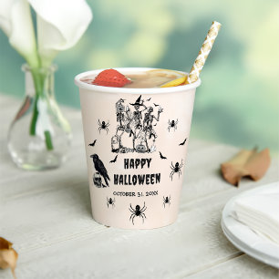 Gobelets En Papier Éffrayante Halloween mignonne Fête d'anniversaire 