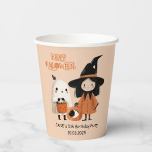 Gobelets En Papier Éffrayante sorcière et fantôme Halloween fête d'an