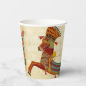 Gobelets En Papier Égypte ancienne Pharaon Ramesses II Cheval papyrus (Recto)