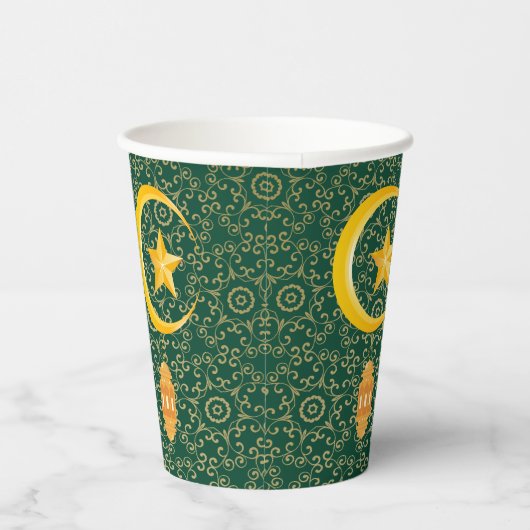 Gobelets En Papier Eid al Fitr Moubarak Ramadan Kareem Moon Star (Droite)