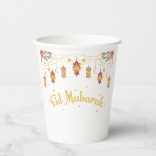 GOBELETS EN PAPIER EID MUBARAK - EID