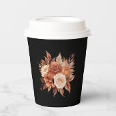 Gobelets En Papier Elégance d'automne de l'aquarelle Mariage- (Recto)