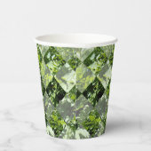 Gobelets En Papier Élégance d'émeraude : Feuilles verts en coupe diam (Droite)