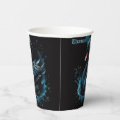 Gobelets En Papier Élégance en mouvement, cygne noir, (Droite)