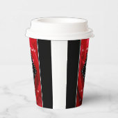 Gobelets En Papier Élégant 15e anniversaire de Mariage Rose (Droite)