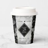 Gobelets En Papier Élégant 25e anniversaire de Mariage d'argent (Verso)