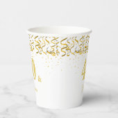 Gobelets En Papier Elégant 40 & Fabuleux anniversaire en blanc (Droite)