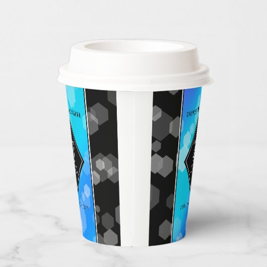 Gobelets En Papier Élégant 41ème anniversaire Mariage de Topaz Bleu (Droite)