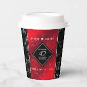 Gobelets En Papier Élégant 42e anniversaire du Mariage Jasper (Recto)