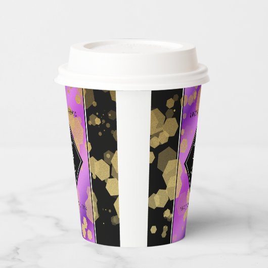 Gobelets En Papier Élégant 48e anniversaire de Mariage d'Améthyste (Gauche)