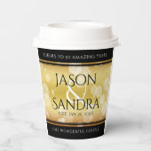 Gobelets En Papier Élégant 50e anniversaire de Mariage d'or (Verso)