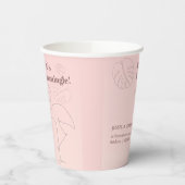 Gobelets En Papier Élégant Abstrait Lets Flamingle (Gauche)