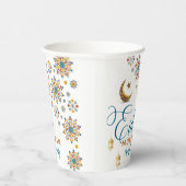 Gobelets En Papier Élégant Aïd Moubarak Calligraphie Lune Étoiles (Droite)