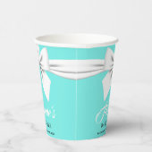 Gobelets En Papier Elégant Aqua Turquoise Fancy Baby shower Tiffany (Droite)