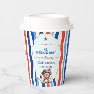 Gobelets En Papier Élégant Baby Shower américain pour le 4 juillet