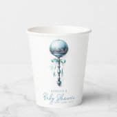 Gobelets En Papier Elégant Baby shower Bébé Bébé Rattle Boy (Verso)
