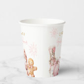 Gobelets En Papier Elégant Baby shower de fille d'hiver (Droite)