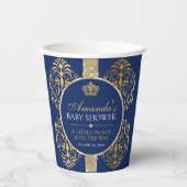Gobelets En Papier Élégant Baby shower Royal Prince (Recto)
