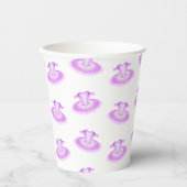 Gobelets En Papier Elégant Ballet rose Anniversaire Tutu Aquarelle (Recto)