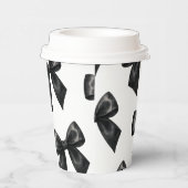 Gobelets En Papier Elegant Black Bow Birthday (Droite)