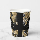 Gobelets En Papier Elégant Black Gold 50e anniversaire (Droite)