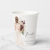 Gobelets En Papier Elegant Boho White Mariage Gown Fête des mariées (Verso)