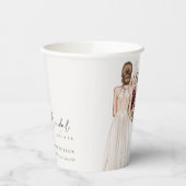 Gobelets En Papier Elegant Boho White Mariage Gown Fête des mariées (Gauche)