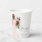 Gobelets En Papier Elegant Boho White Mariage Gown Fête des mariées (Recto)