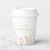 Gobelets En Papier Elegant Boho Wildflowers Bridal shower (Recto)