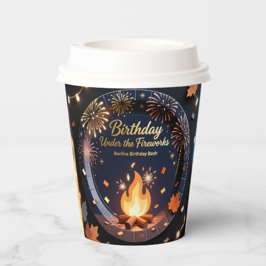 Gobelets En Papier Elegant Bonfire Night Birthday Party Paper Cups (Verso)