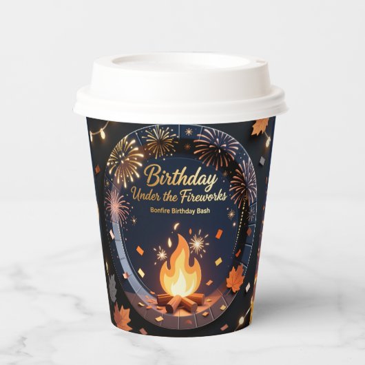 Gobelets En Papier Elegant Bonfire Night Birthday Party Paper Cups (Recto)