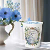 Elégant cadre floral baroque 21ème anniversaire