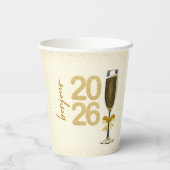 Gobelets En Papier Elegant Champagne New Year's Eve (Verso)