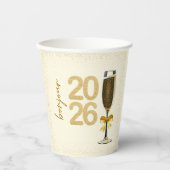 Gobelets En Papier Elegant Champagne New Year's Eve (Recto)