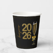 Gobelets En Papier Elegant Champagne New Year's Eve (Verso)