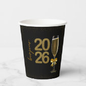 Gobelets En Papier Elegant Champagne New Year's Eve (Recto)