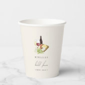 Gobelets En Papier Élégant Charcuterie Vin & Fromage Enterrement de V (Recto)