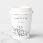 Gobelets En Papier Élégant classique Rococo Floral (Recto)