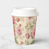 Gobelets En Papier Élégant collage floral Vintage (Droite)