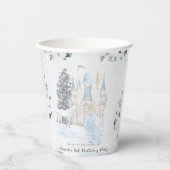 Gobelets En Papier Élégant conte de fées | Princesse d'hiver (Recto)