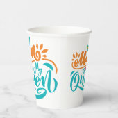 Gobelets En Papier Elegant Design Typografy Maman Is My Queen (Droite)