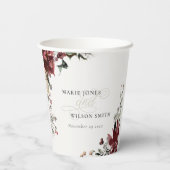 Gobelets En Papier Élégant Dusky Chaud Winter Festive Folive (Verso)