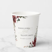 Gobelets En Papier Élégant Dusky Chaud Winter Festive Folive (Recto)