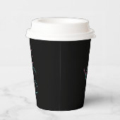 Gobelets En Papier Élégant Éditable Deux Initiales D'Apparence Modern (Droite)