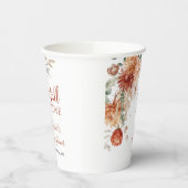 Gobelets En Papier Élégant Fleur sauvage rustique tomber dans le Baby (Gauche)