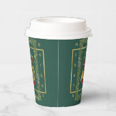 Gobelets En Papier Elegant French Horn Christmas Dark Green (Droite)