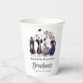 Gobelets En Papier Elegant Fun Graduate Tossed Cap Class of 2026 (Verso)