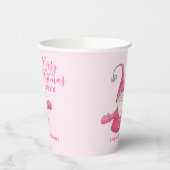 Gobelets En Papier Élégant Gnome Rose Joyeux Noël (Gauche)