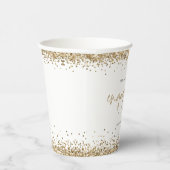 Gobelets En Papier Elegant Gold Parties scintillant Noms Date Engagem (Droite)