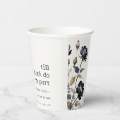 Gobelets En Papier Elégant gothique noir Rose noir Mariage (Droite)